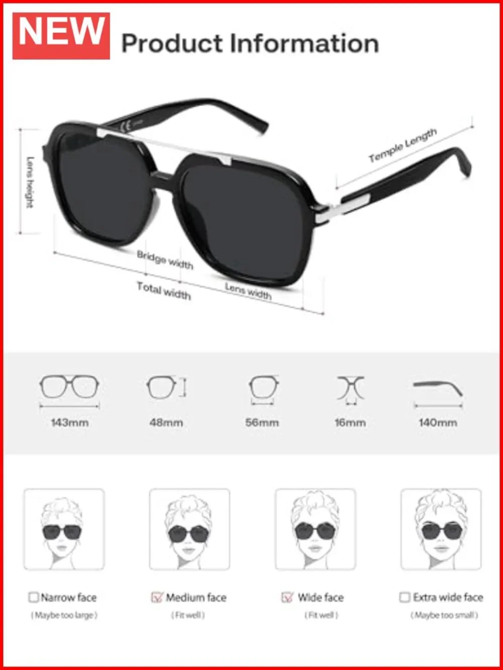 Unisex Retro Polarized Aviator Sunglasses with TAC Lenses for Driving & Outdoor